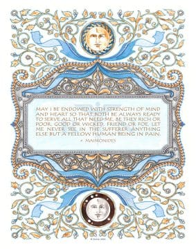 Nurse Prayer Opulent by Mickie Caspi SILVER