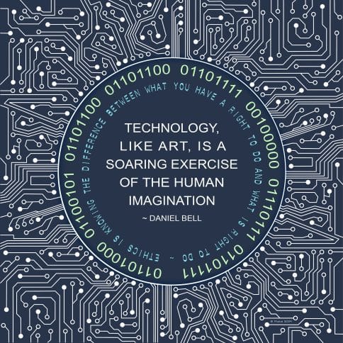 Tech Motherboard Midnight Gift by Mickie Caspi - Technology