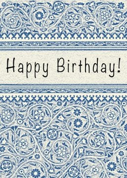 Bdy645 Birthday Swirl Greeting Cards